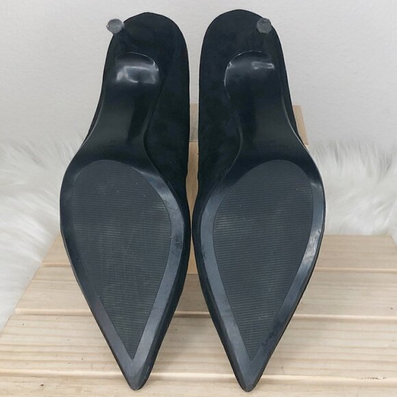 Mango Black Velvet with 2.5 in Heels Pumps Size 9.5 - Picture 3 of 5